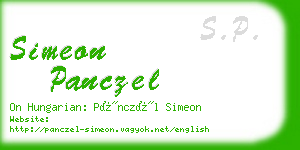 simeon panczel business card